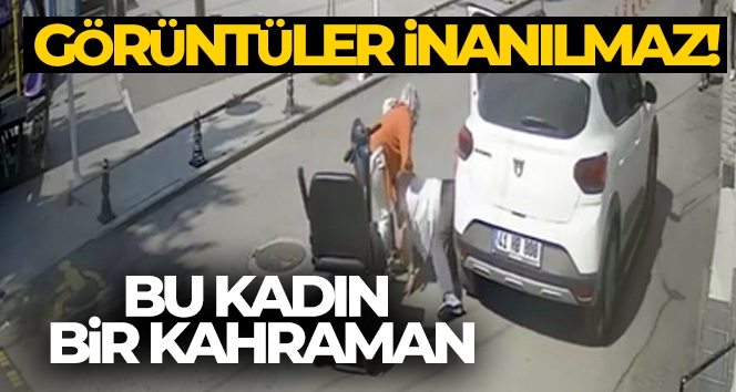 Görüntüler inanılmaz, bu kadın bir kahraman